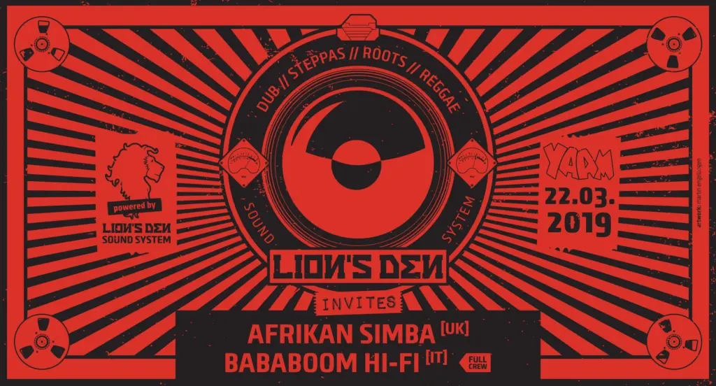 Lion’s Den Sound System invites… Afrikan Simba & Bababoom Hi-Fi