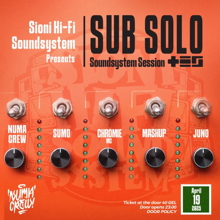Sioni Hi-Fi Soundsystem takeover Version 13 at Tes-Numa Crew/Mashup/Chromie MC/Sumo/Juno – 19.4.2025